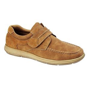 Scimitar Mens Touch Fastening Casual Shoe / Tan